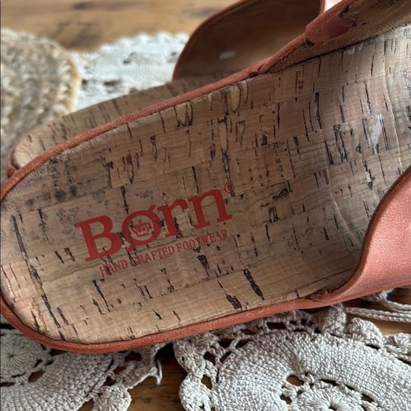 Born Terracotta Leather Platform sandals - Picture 3 of 5